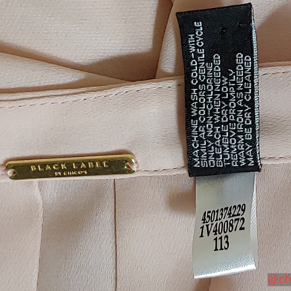 Black Label by Chico's hi low blouse tunic top - Picture 4 of 5